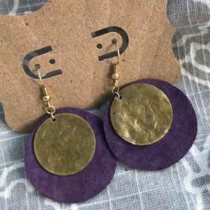 Cute leather earrings
